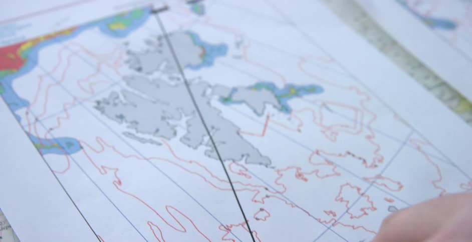 A person looks at a map