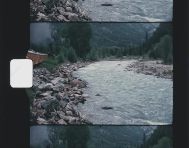 The water is rough in the river