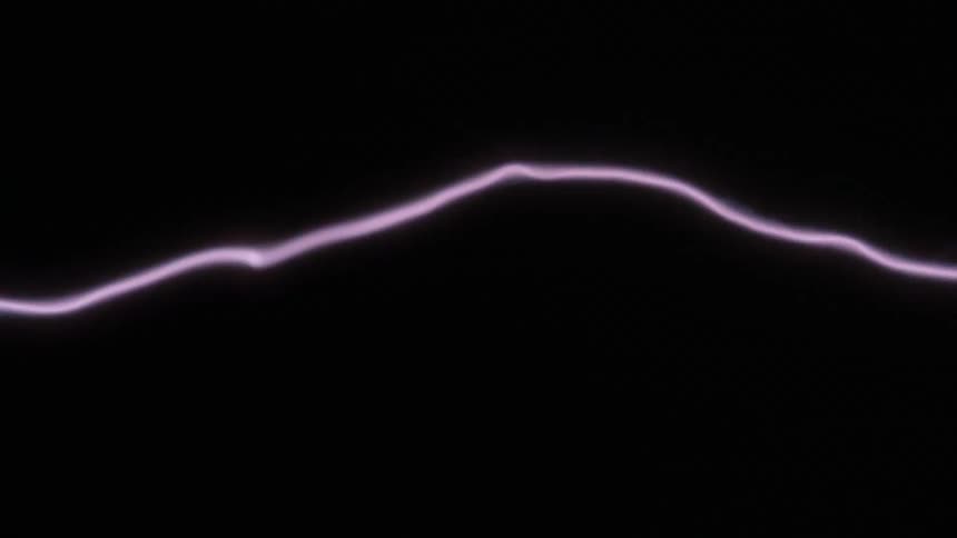 Electrical lightning strike on black background