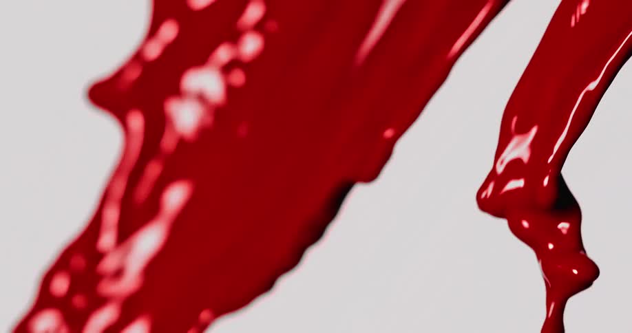 Red paint on white background