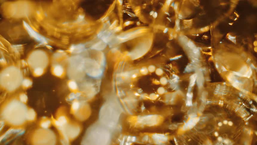 Close up of oil droplets