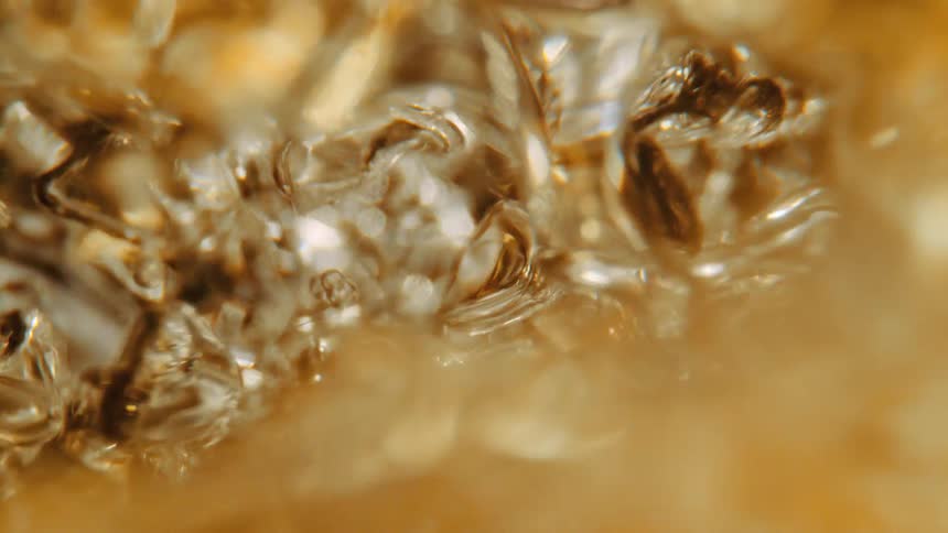 Close up of oil droplets