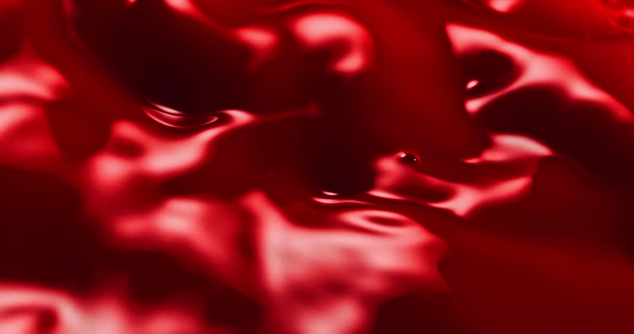 The red liquid moves around