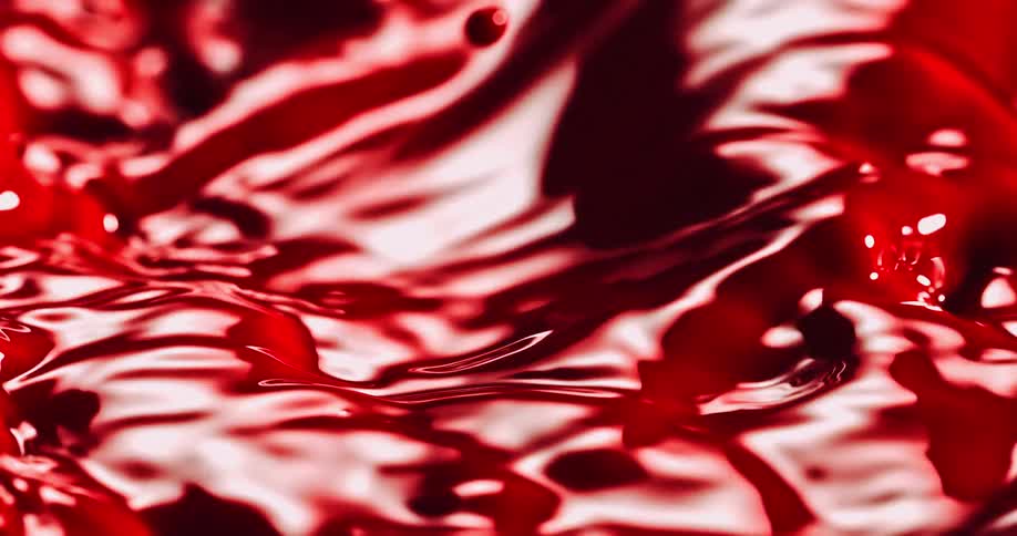 The red liquid moves around