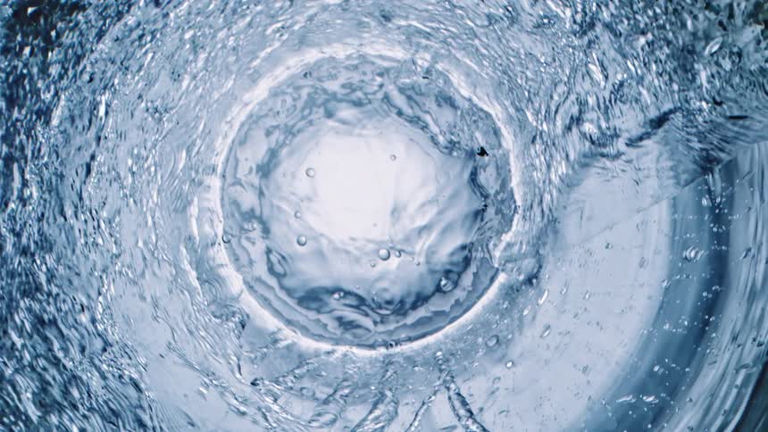 The water fills the sphere