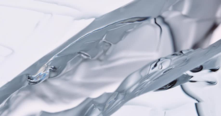 Ice splits revealing two rough surfaces