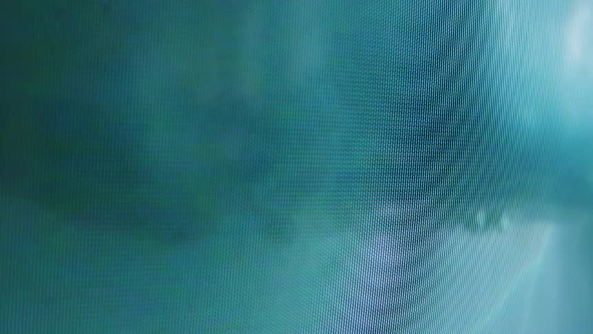Close up of television screen showing storm