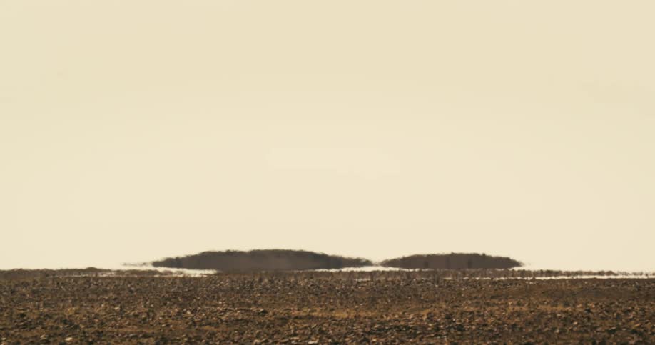 The desert is long and flat