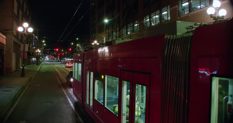 Time lapse view of traffic in a populated city