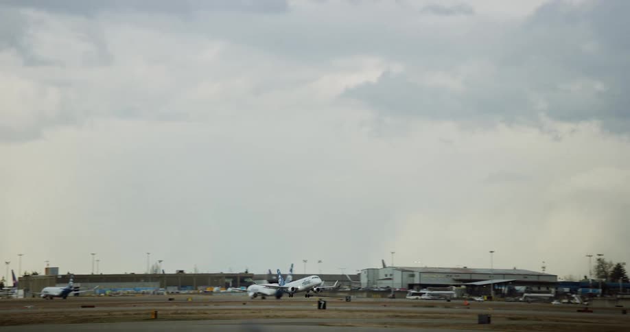 The view is of an airplane flying around the nature area