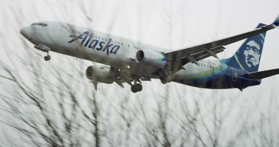 Aerial footage of an airplane flying in the sky