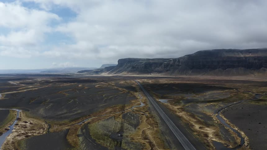 An aerial view of a landscape