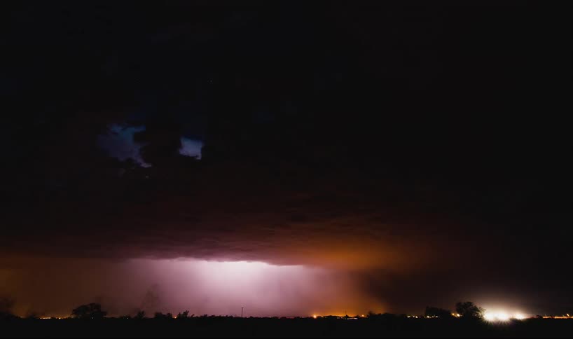 Time-lapse of a thunderstorm with plenty of lightning