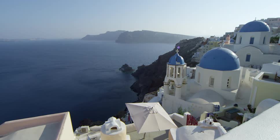 These buildings are lining the shore