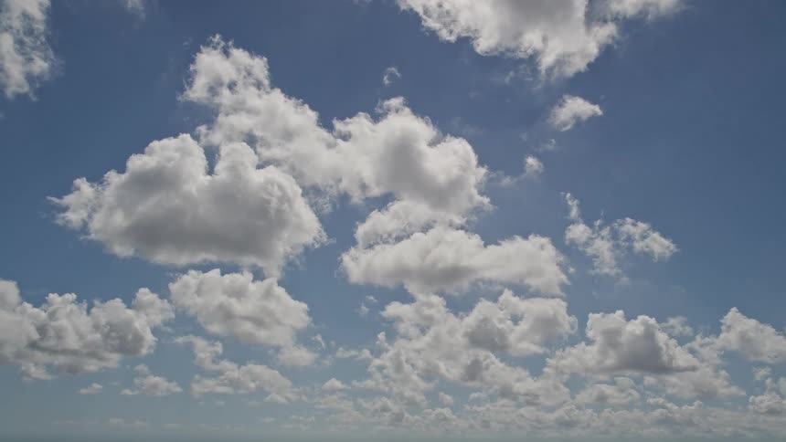 Approaching partly cloudy skies over Miami Florida soar in 5K aerial footage