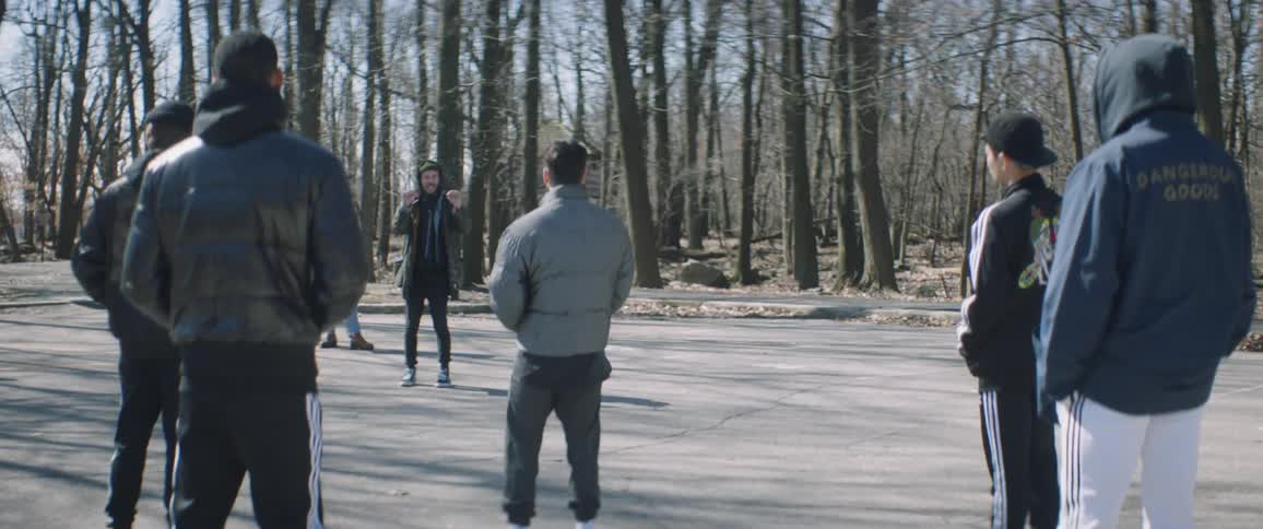 A man directs on a film site