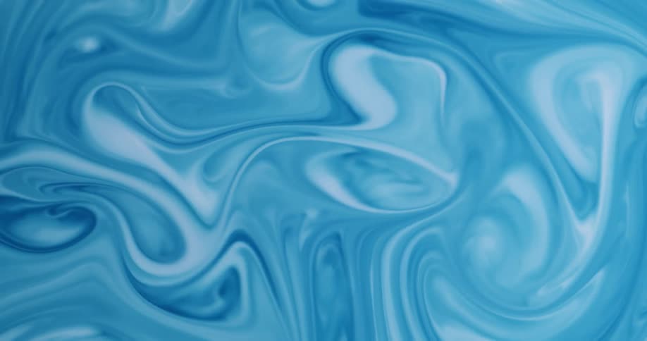 Close up of blue liquid flowing and swirling