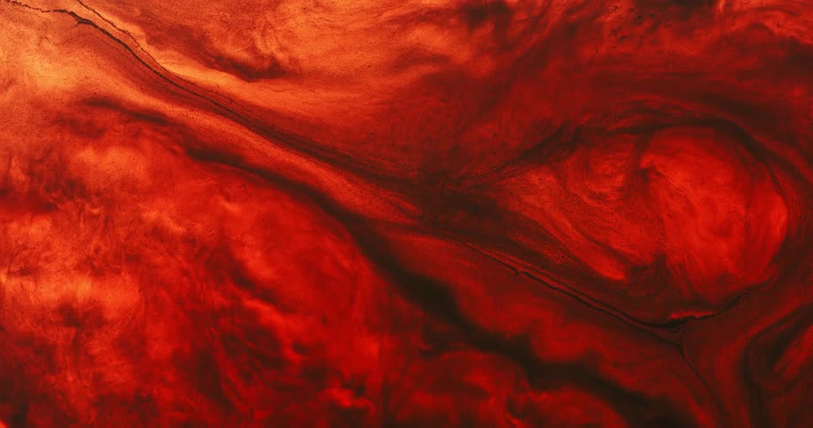 The screensaver has moving red colors