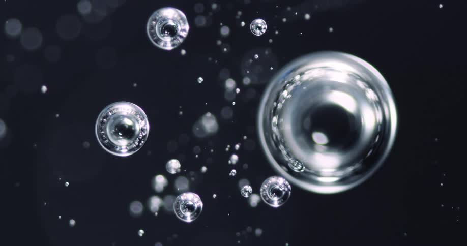 The view is of some bubbles that looks to be a design