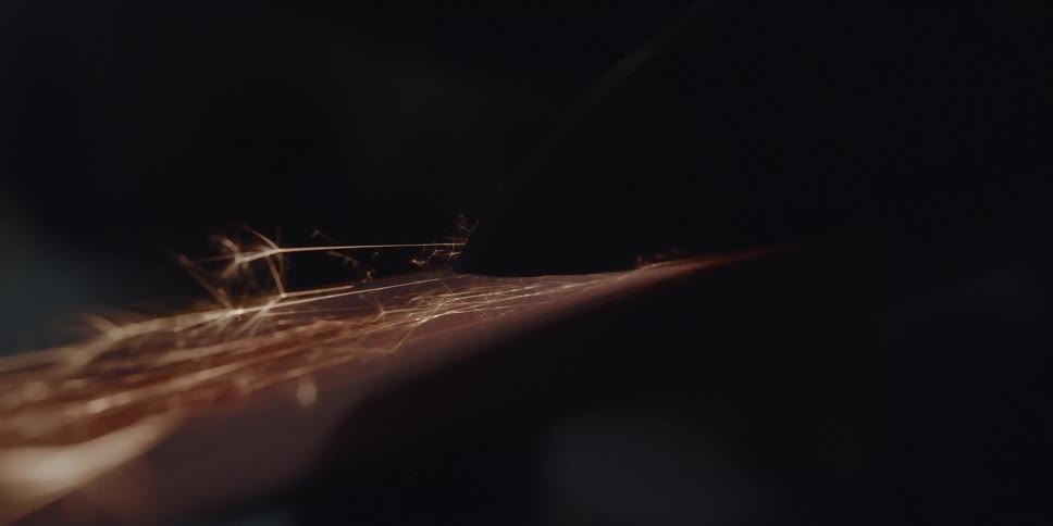 Close up view of machinery during the night time
