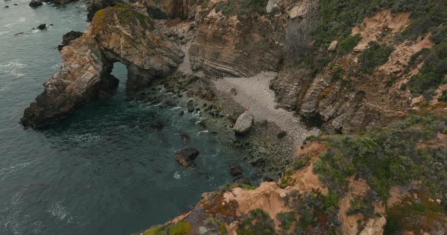 Aerial view of beautiful beach cove