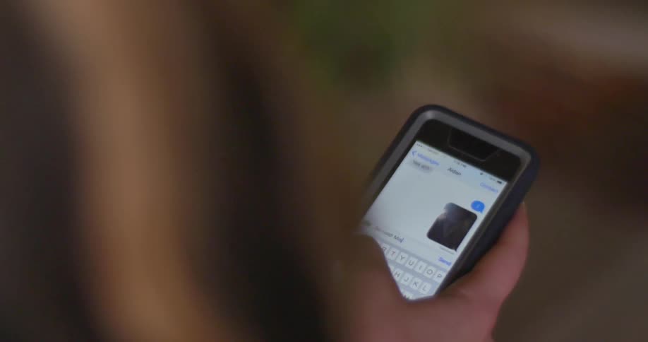 A person using a cell phone