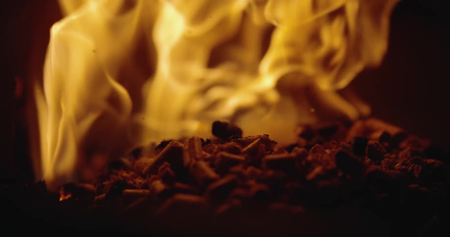 Close up of fireplace