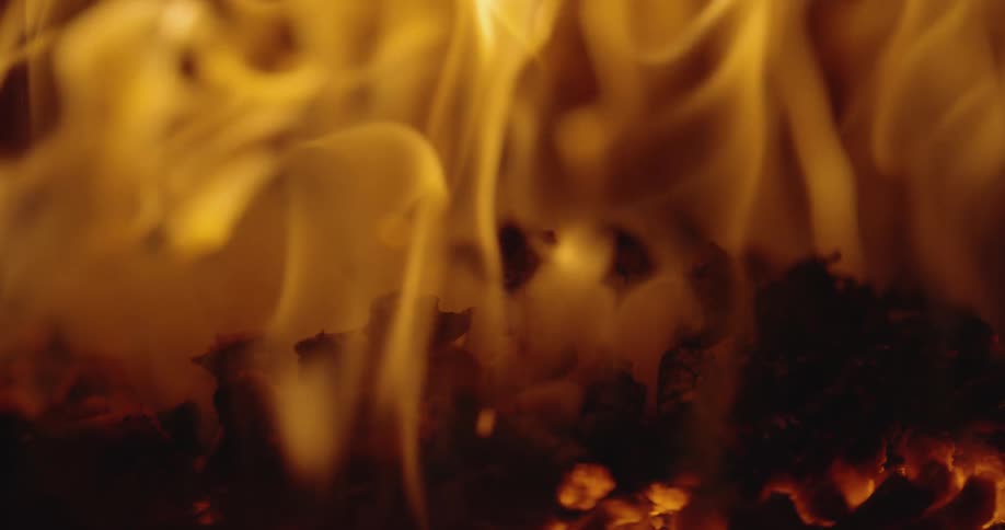 Close up of flame burning
