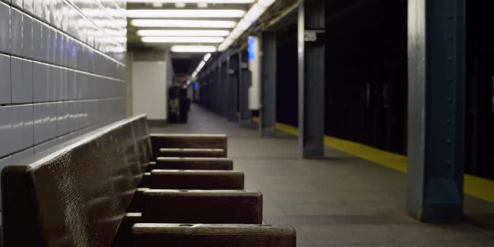 Shot of an empty train station