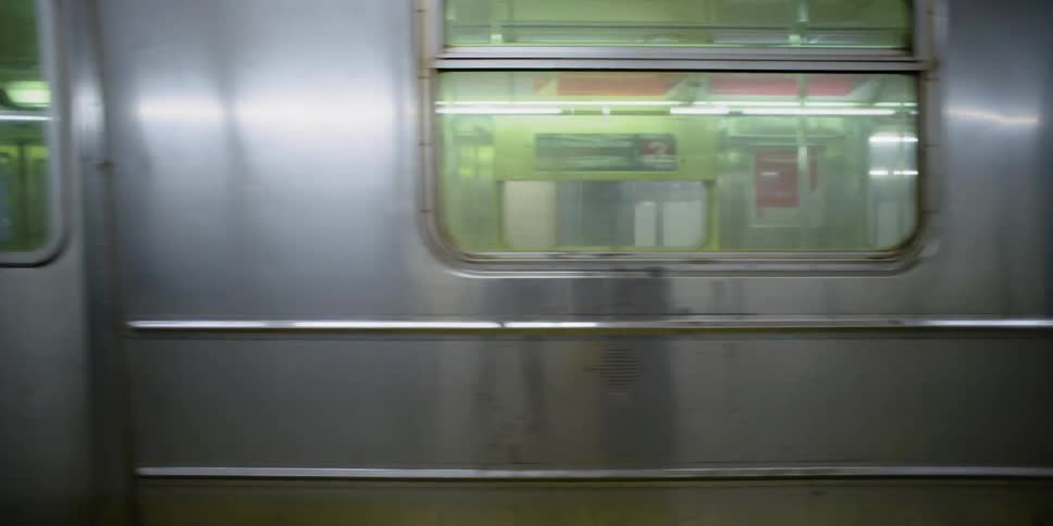 Doors close on a subway train