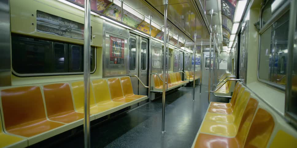 Seats on an empty bus