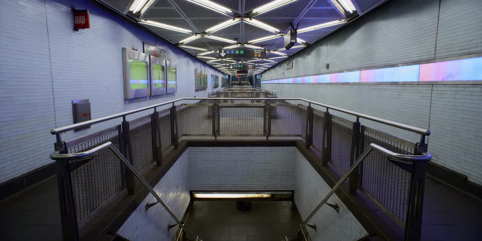 Art instalation in subway station