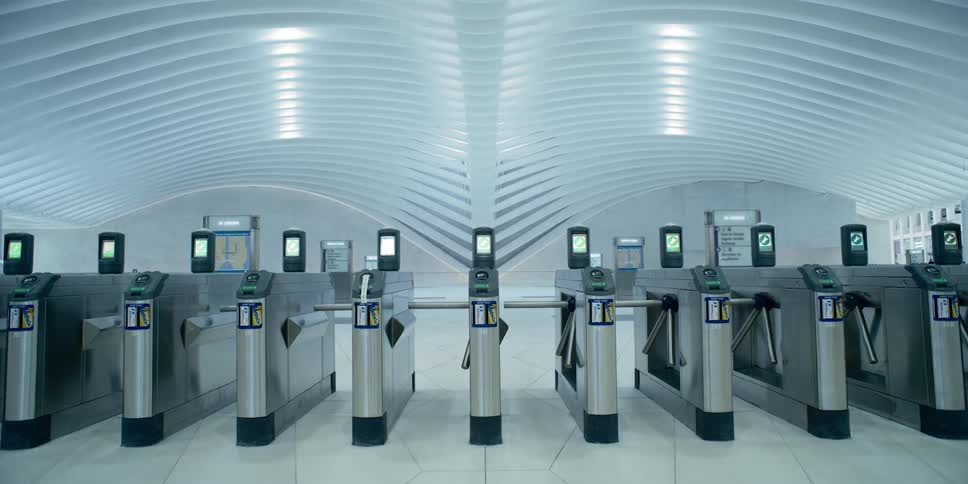 Tourniquets in modern metro station