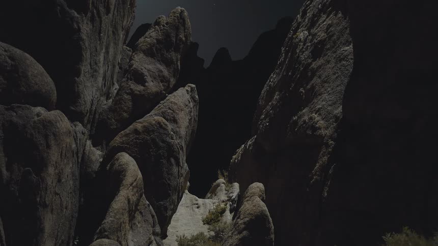 A light is shined on the formation search light helicopter