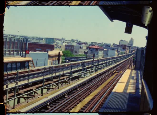 A train station and railway track