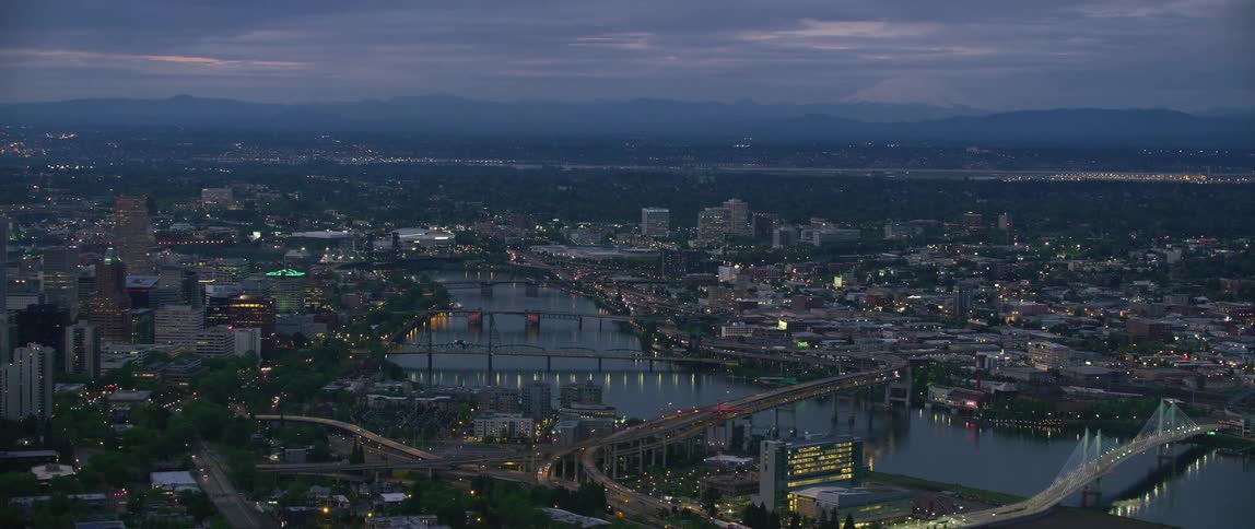The view is of the downtown area and you can see the water