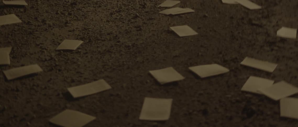 The floor is covered with post it notes