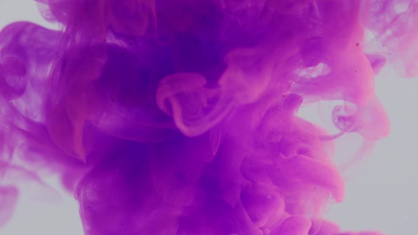 Acrylic purple color dissolving in water