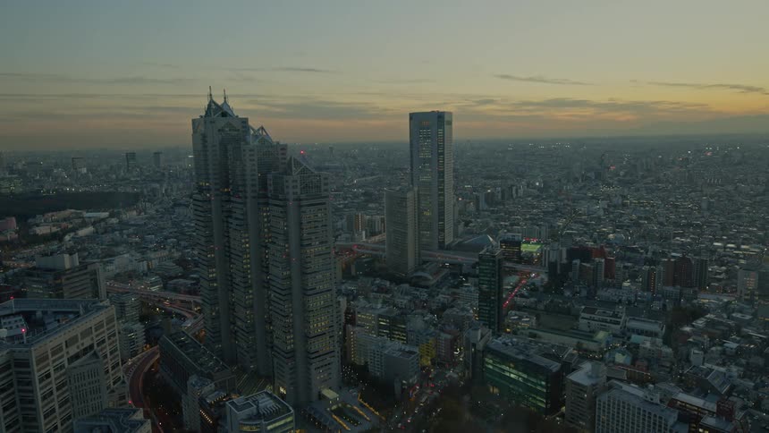 Skyscrapers tower over downtown