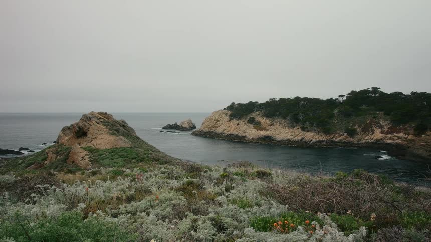 Aerial view of a landscape during the spring season