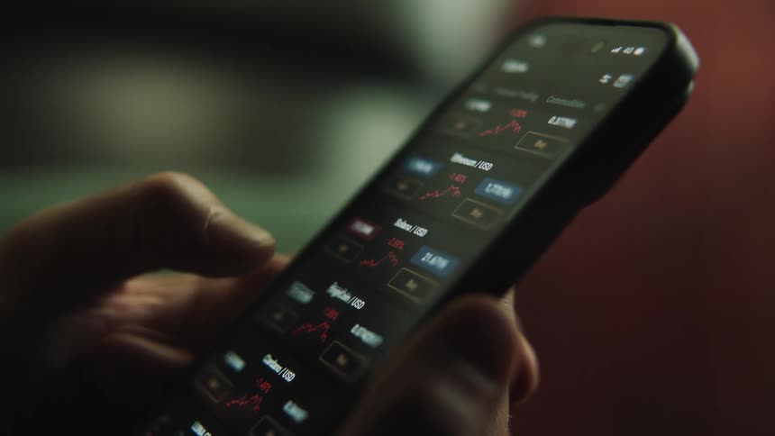 A person using a smartphone