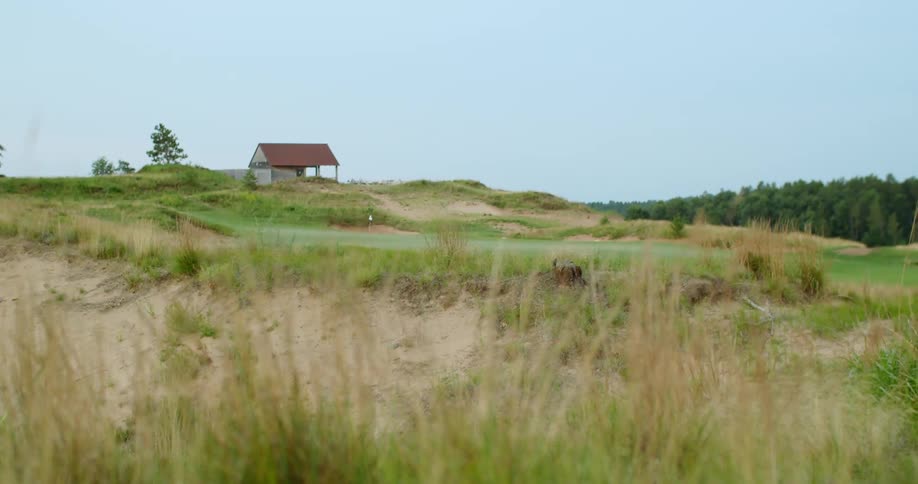 Landscape of golf course and building