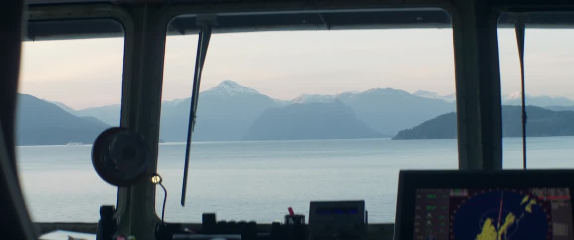 Computer equipment on a boat in the water