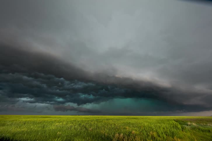 A storm forming in the sky