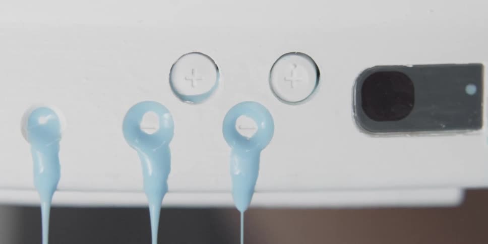 Pain oozes and drips from buttons