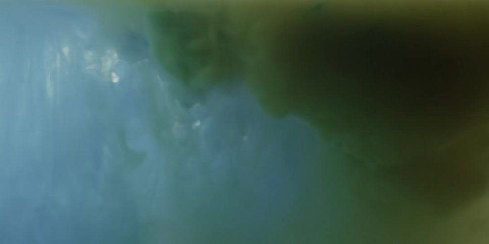 Cloudy water moves and swirls