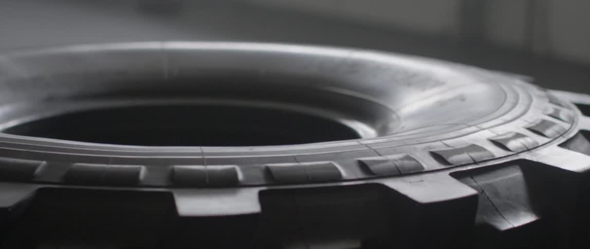 A tire laying on the ground