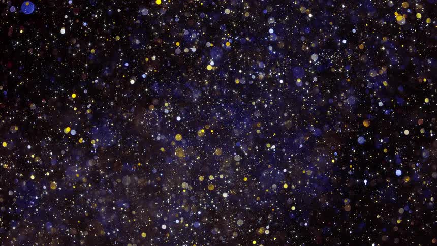 Millions of particles are spreading and shimmering like stars in the shy