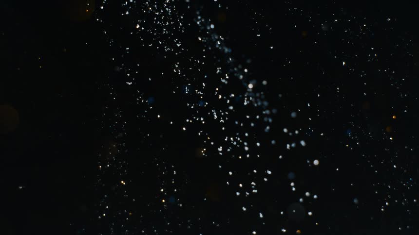 Sparkling dust falls