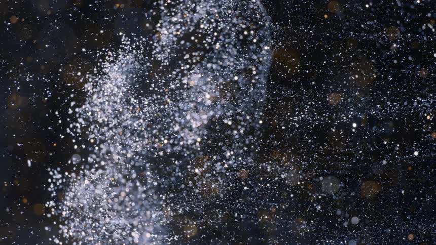 The dust flies past
